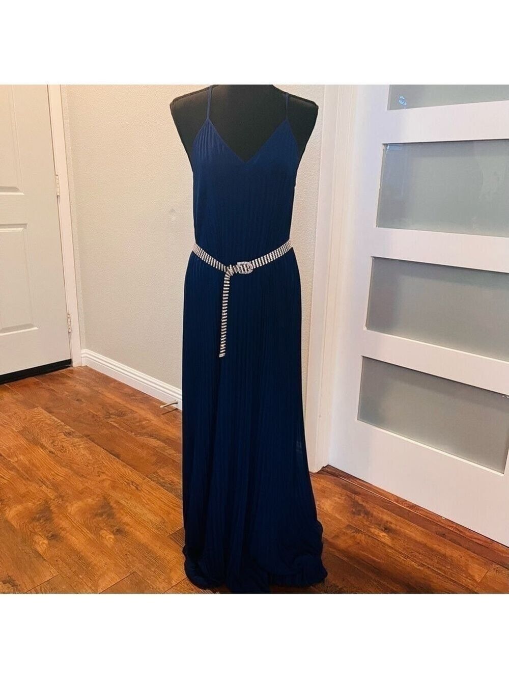 VICTORIA’S SECRET blue, pleated maxi dress. Size S - Picture 10 of 11
